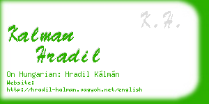 kalman hradil business card